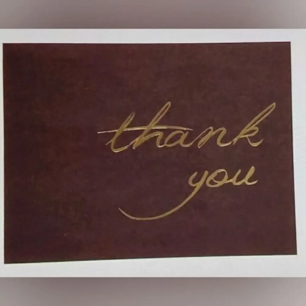 NWT Blank Striped‎ Thank You Cards- 96 Pack, 6 Designs
